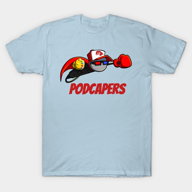 PodCapers Infinity Gauntlet Logo T-Shirt by A Place To Hang Your Cape